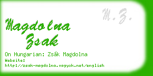 magdolna zsak business card
